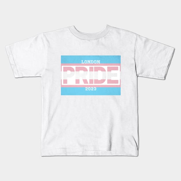 London Transgender Pride 2023 Kids T-Shirt by Jay Major Designs